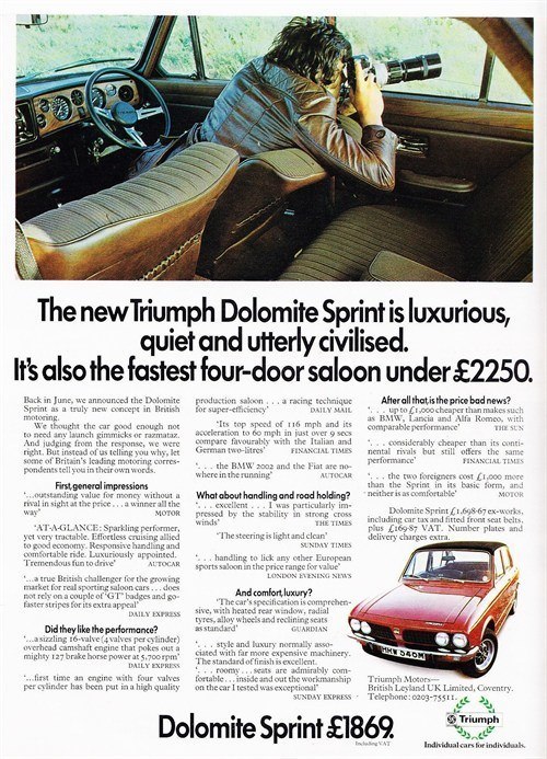 Nostalgia Triumph Dolomite Sprint