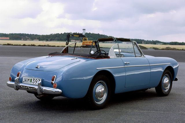 Miniature Atlas UH Presse 1/43 - Volvo P1900 Bleue - Occasion Boîte